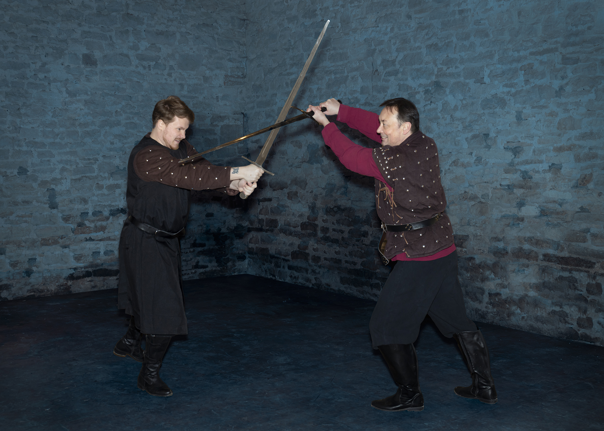 Sword fight in the barn - or medieval castle!